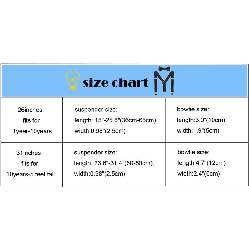 HANERDUN Kids Suspenders Bowtie Sets Adjustable Suspender Set for Boys and Girls - Image 2